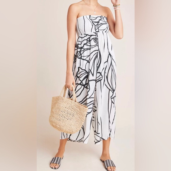 Maaji Poolside Hues Black Navy Blue White Convertible Jumpsuit S, worn on vacay. - Picture 15 of 16